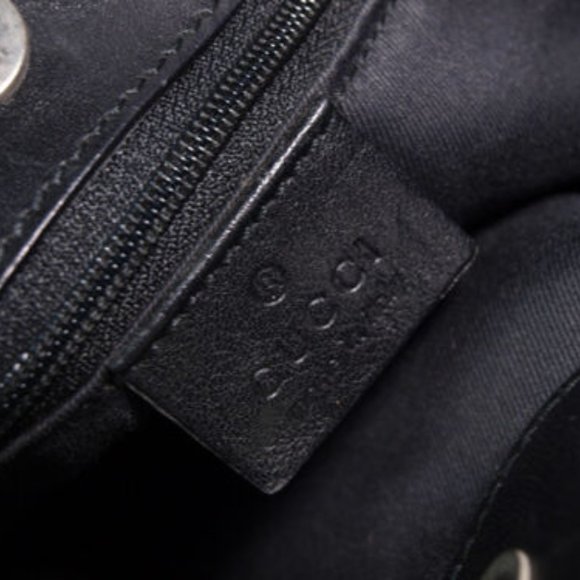 GUCCI GG Pattern Canvas Leather Dark Gray Tote bag Shoulder bag - Picture 4 of 9